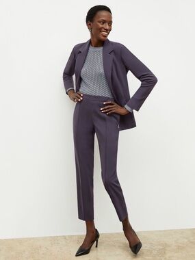 M.Mlafleur dress pants Womens 16 gray Side Zip Stretch Flat Front office core